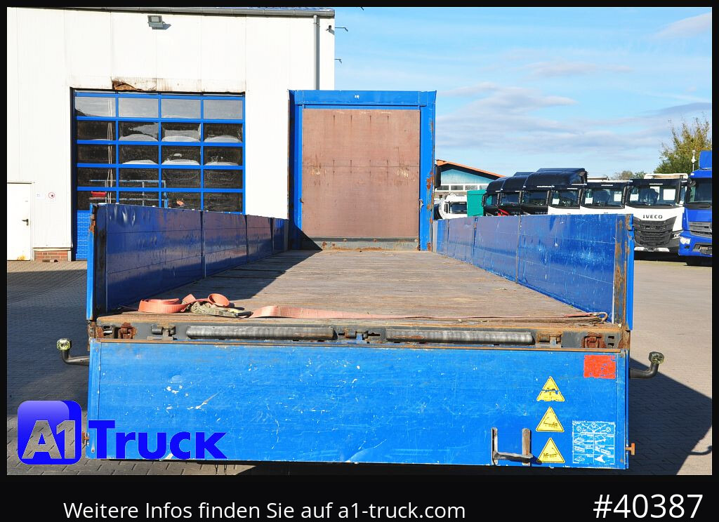 Semirremolque plataforma/ Caja abierta KRONE Mega, Pritsche, 1 Vorbesitzer, TÜV 01-2026, Staplerhalterung: foto 15