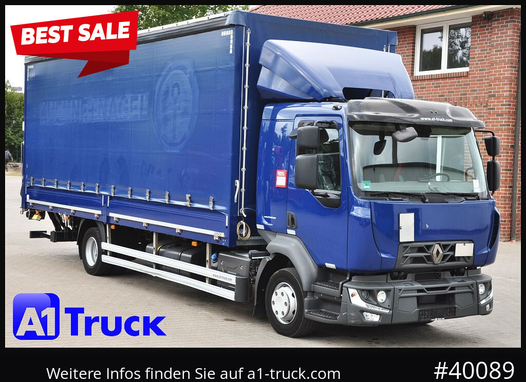 RENAULT D 240, 4x2, Ladebordwand, LBW, guter Zustand - Camión lona: foto 1 RENAULT D 240, 4x2, Ladebordwand, LBW, guter Zustand - Camión lona: foto 1