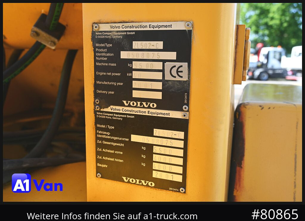 VOLVO Volvo  ZL 502-C - Cargadora de ruedas: foto 2 VOLVO Volvo  ZL 502-C - Cargadora de ruedas: foto 2