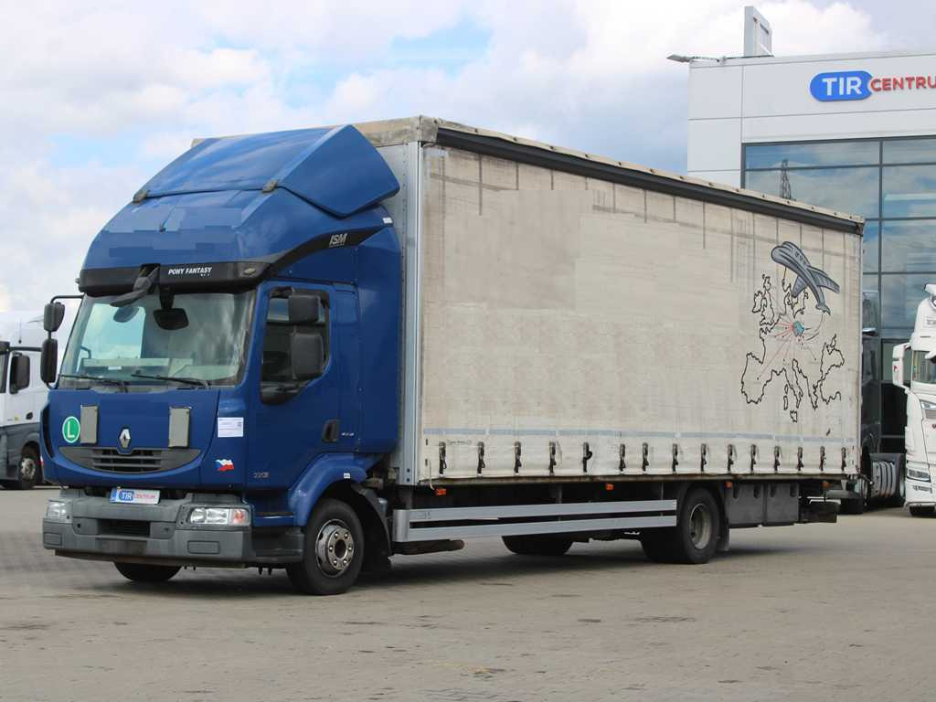 Renault MIDLUM 220.12, EURO 5, SLEEPING BODY, HYDRAULIC FRONT - Camión lona: foto 1 Renault MIDLUM 220.12, EURO 5, SLEEPING BODY, HYDRAULIC FRONT - Camión lona: foto 1