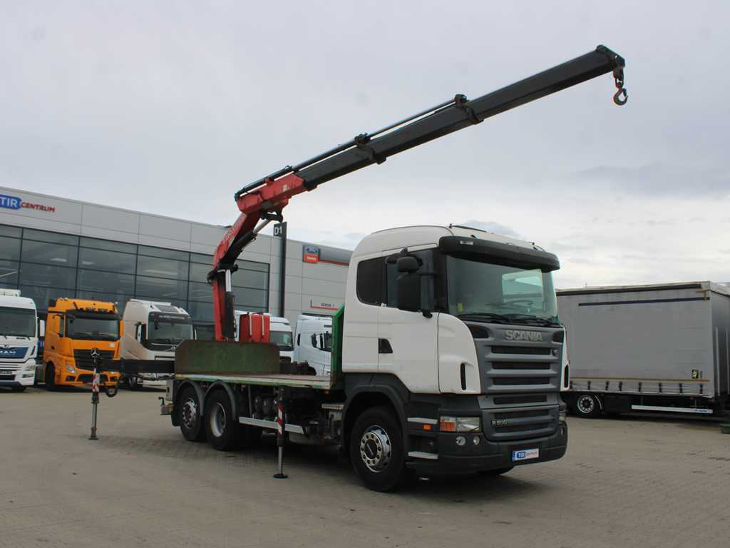 Scania R 500, 6X2, EURO 4, OPTICRUISE, HYDRAULIC ARM FASSI F220A.23 - Camión caja abierta, Camión grúa: foto 3 Scania R 500, 6X2, EURO 4, OPTICRUISE, HYDRAULIC ARM FASSI F220A.23 - Camión caja abierta, Camión grúa: foto 3