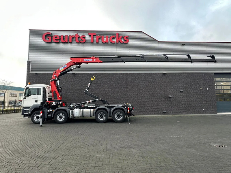 MAN TGS 35.460 8X4 BL+ HYVA 18.55.S HAAKARMSYSTEEM EFFER 395-5 KRAAN/KRAN/CRANE/GRUA - Camión multibasculante, Camión grúa: foto 1 MAN TGS 35.460 8X4 BL+ HYVA 18.55.S HAAKARMSYSTEEM EFFER 395-5 KRAAN/KRAN/CRANE/GRUA - Camión multibasculante, Camión grúa: foto 1