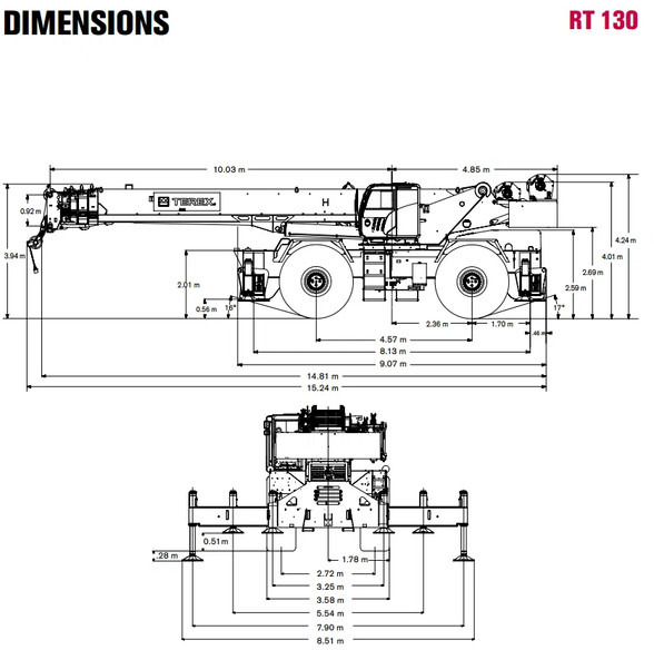 Grúa para terrenos difíciles Terex RT130 ROUGH TERRAIN CRANE + JIB: foto 17 Grúa para terrenos difíciles Terex RT130 ROUGH TERRAIN CRANE + JIB: foto 17