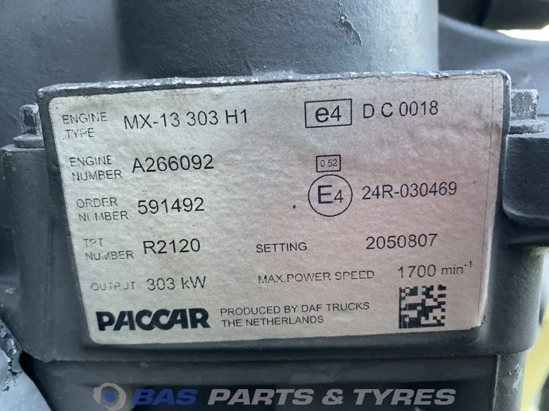 DAF CF Euro 6 Motor DAF MX13 300 H1 1850003 - Motor para Camión: foto 5 DAF CF Euro 6 Motor DAF MX13 300 H1 1850003 - Motor para Camión: foto 5