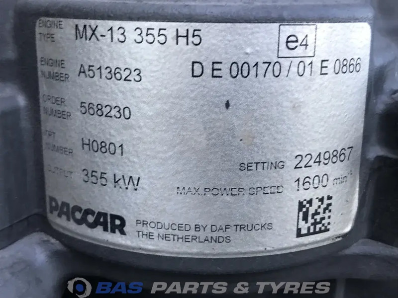 DAF XF G2 Motor DAF MX13 355 H5 2304398 - Motor para Camión: foto 5 DAF XF G2 Motor DAF MX13 355 H5 2304398 - Motor para Camión: foto 5