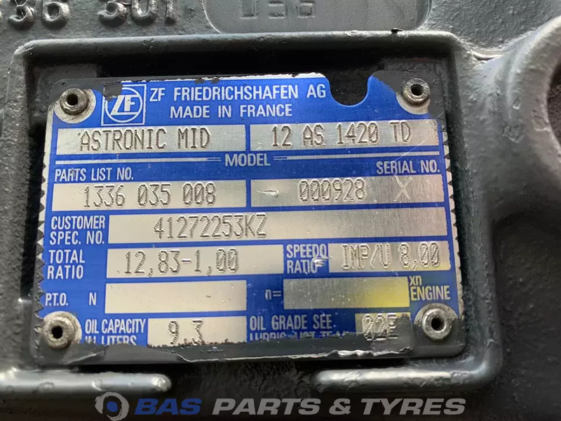 DAF XF105 DAF 12AS1420 TD AS Tronic Versnellingsbak 2009734 - Caja de cambios para Camión: foto 5 DAF XF105 DAF 12AS1420 TD AS Tronic Versnellingsbak 2009734 - Caja de cambios para Camión: foto 5