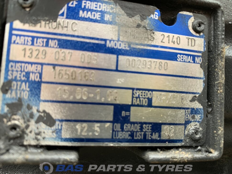 ZF XF105 DAF 12AS2140 TD AS Tronic Versnellingsbak 1633849 - Caja de cambios para Camión: foto 5 ZF XF105 DAF 12AS2140 TD AS Tronic Versnellingsbak 1633849 - Caja de cambios para Camión: foto 5