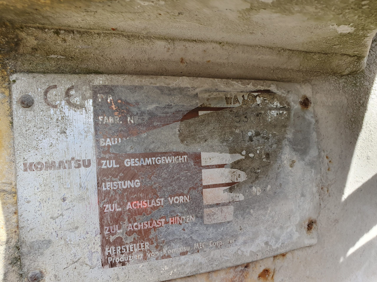 KOMATSU WA180.3 N/S:53070 - Cargadora de ruedas: foto 2 KOMATSU WA180.3 N/S:53070 - Cargadora de ruedas: foto 2