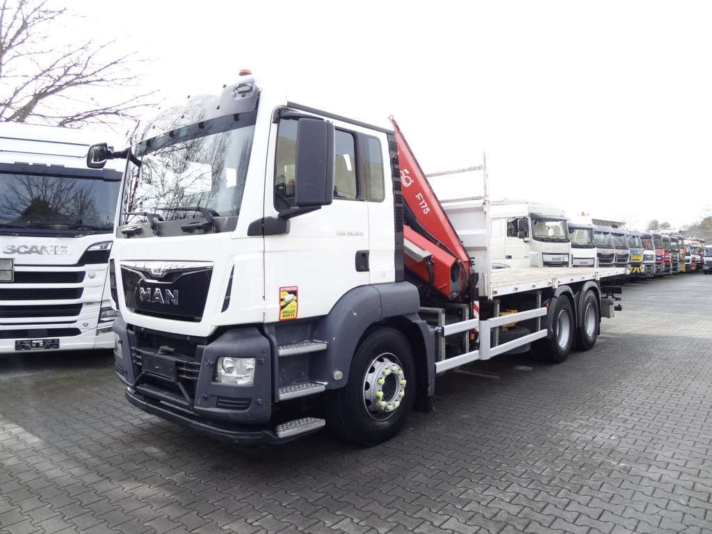 Camión caja abierta, Camión grúa MAN TGS 26.320 6X4 BB mit Kran Fassi F175: foto 9