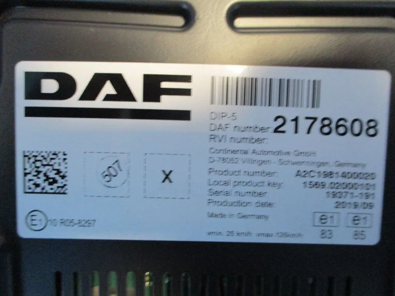 Salpicadero para Camión DAF 2178608 INSTRUMENTENPANEEL DAF XF CF EURO 6 MODEL 2021: foto 6
