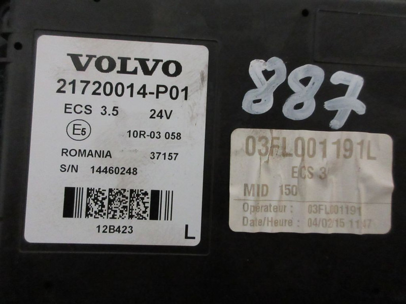 Volvo FL210 21720014 ECS REGELEENHEID EURO 6 - Sistema eléctrico para Camión: foto 2 Volvo FL210 21720014 ECS REGELEENHEID EURO 6 - Sistema eléctrico para Camión: foto 2
