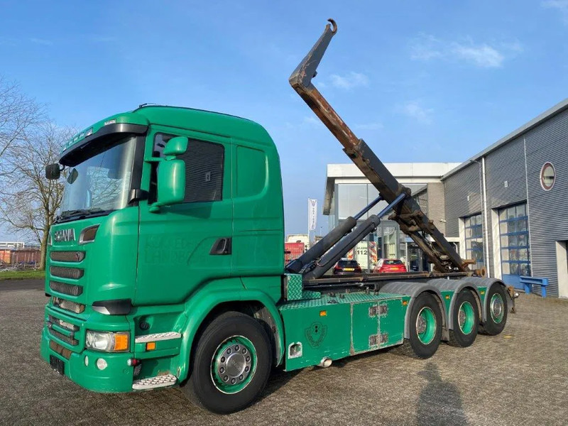 Scania R520 V8 / 8X4 / BIG AXLE / AJK HOOKLIFT 30TON / LIFT+LENKACHSE / NAVI / LEATHER / FULL-AIR / AUTOMATIC / EURO-6 / 2015 - Camión multibasculante: foto 1 Scania R520 V8 / 8X4 / BIG AXLE / AJK HOOKLIFT 30TON / LIFT+LENKACHSE / NAVI / LEATHER / FULL-AIR / AUTOMATIC / EURO-6 / 2015 - Camión multibasculante: foto 1