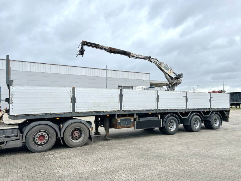 Pacton T3-003 Brick Trailer - Kennis 16000-R Crane - Semirremolque plataforma/ Caja abierta: foto 1 Pacton T3-003 Brick Trailer - Kennis 16000-R Crane - Semirremolque plataforma/ Caja abierta: foto 1