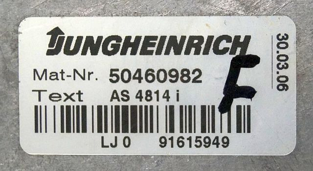 Jungheinrich 50460982 | Rij regeling Drive controller AS4814i index F from ETV21 - Unidad de control para Equipo de manutención: foto 4 Jungheinrich 50460982 | Rij regeling Drive controller AS4814i index F from ETV21 - Unidad de control para Equipo de manutención: foto 4