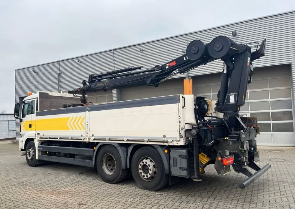 MAN TGS 26.420 6x2 oś skrętna/podnośna | EURO 6 | Platforma + HDS HIAB X-Duo 178 E-4 Sterowanie pilotem | 398 264 km - Camión caja abierta, Camión grúa: foto 3 MAN TGS 26.420 6x2 oś skrętna/podnośna | EURO 6 | Platforma + HDS HIAB X-Duo 178 E-4 Sterowanie pilotem | 398 264 km - Camión caja abierta, Camión grúa: foto 3