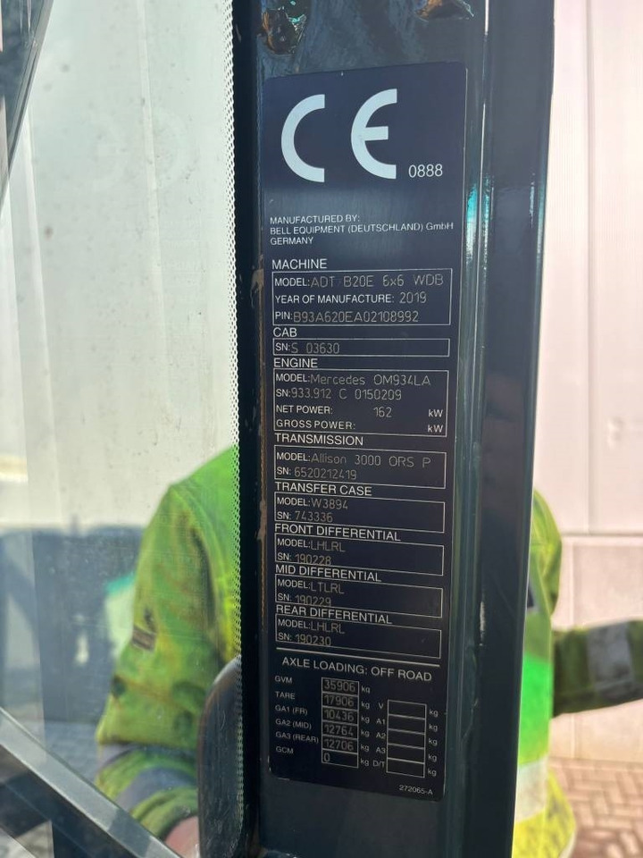 Dúmper articulado Bell B 20 E: foto 9 Dúmper articulado Bell B 20 E: foto 9