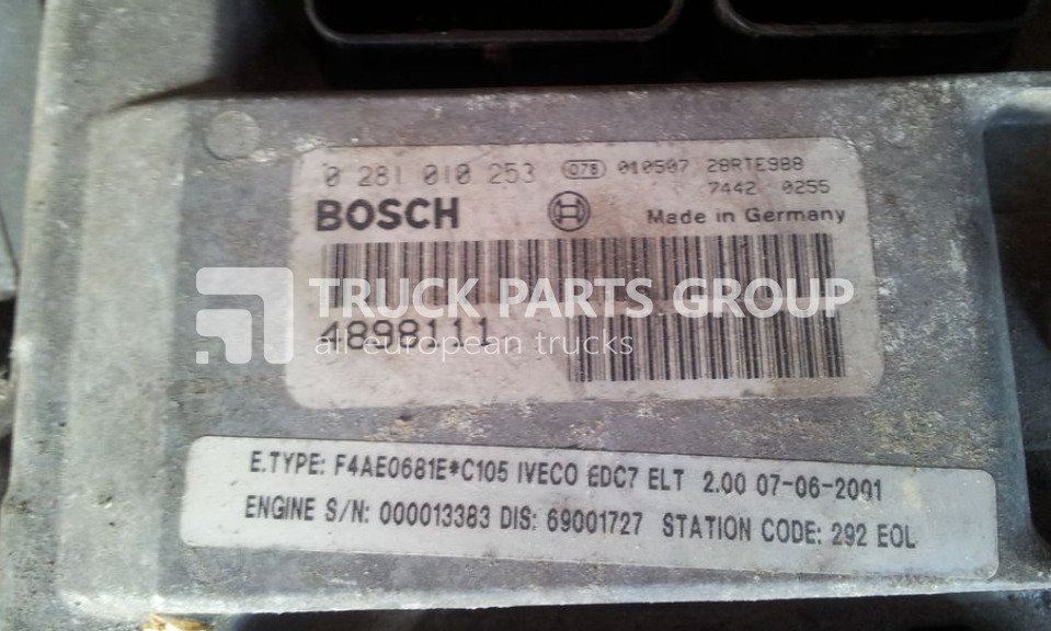 IVECO EUROCARGO TACTOR, engine control unit, EDC ECU, EDC7 ELT, BOSCH control unit - Unidad de control para Camión: foto 1 IVECO EUROCARGO TACTOR, engine control unit, EDC ECU, EDC7 ELT, BOSCH control unit - Unidad de control para Camión: foto 1