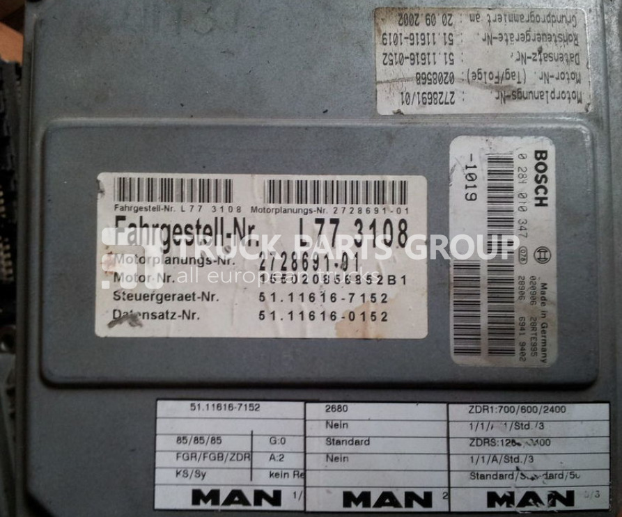 MAN ECU EDC, engine control unit 4 series , L2000, 51116167173, 5111 control unit - Unidad de control para Camión: foto 1 MAN ECU EDC, engine control unit 4 series , L2000, 51116167173, 5111 control unit - Unidad de control para Camión: foto 1
