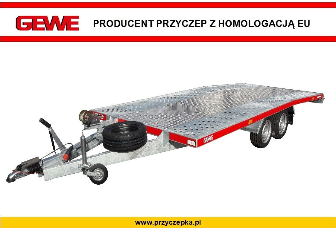 Gewe Laweta L3500 D/1 - 4x2,1 m - super wytrzymała - Remolque portavehículos: foto 1 Gewe Laweta L3500 D/1 - 4x2,1 m - super wytrzymała - Remolque portavehículos: foto 1