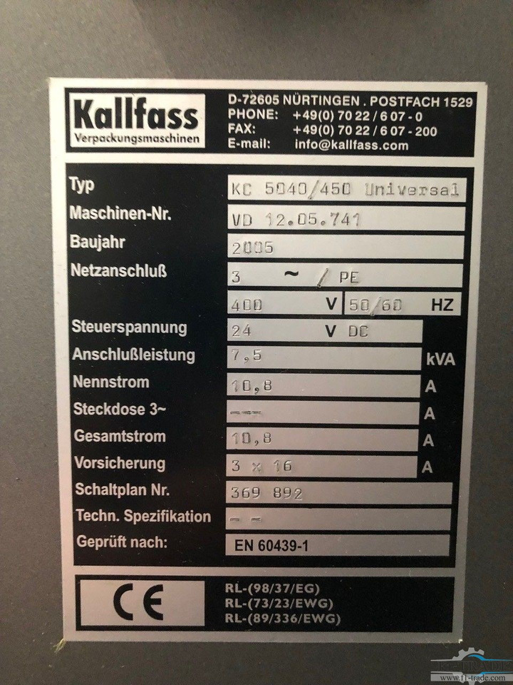 Kallfass KC5050/400 Universal - Máquina de impresión: foto 4 Kallfass KC5050/400 Universal - Máquina de impresión: foto 4