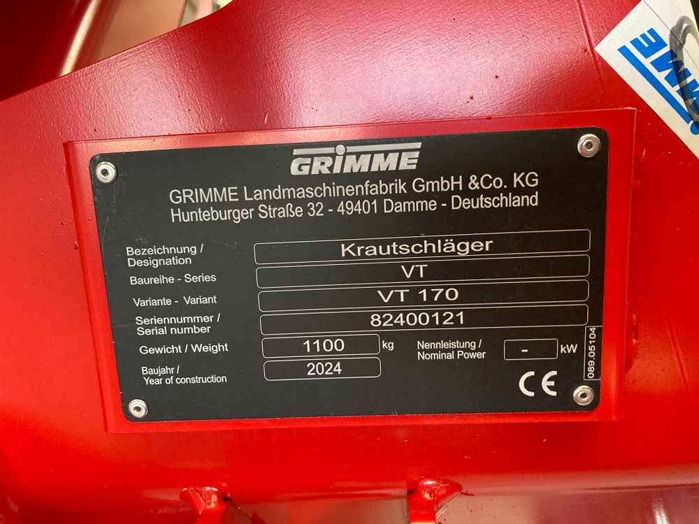 Grimme VT 170 - Desbrozadora de patatas: foto 2 Grimme VT 170 - Desbrozadora de patatas: foto 2