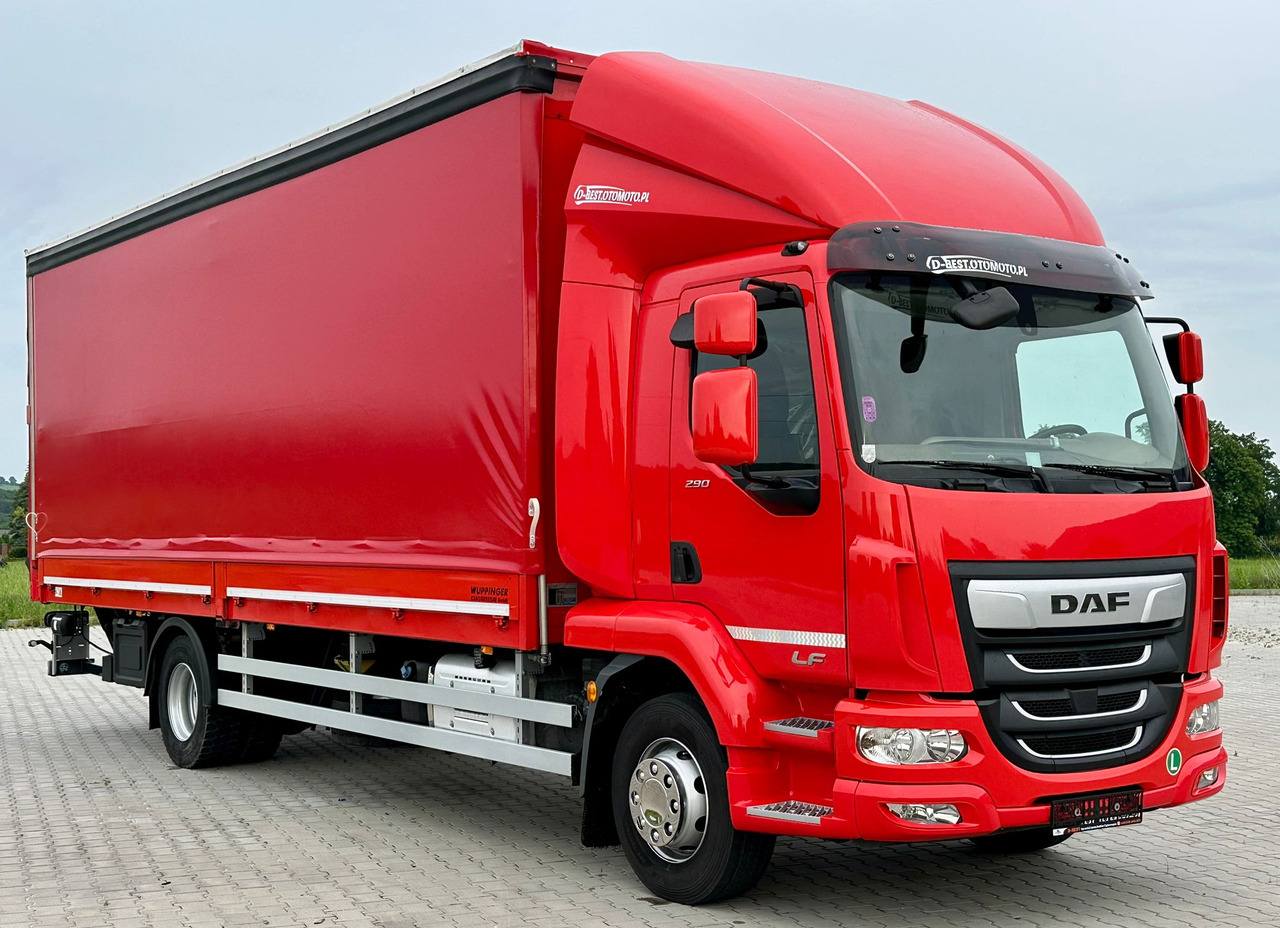 DAF LF 290 / BURTO - FIRANKA / 18 PALET / WINDA / 16 T DMC / SYPIALKA / 2020 ROK / SPROWADZONY - Camión lona: foto 1 DAF LF 290 / BURTO - FIRANKA / 18 PALET / WINDA / 16 T DMC / SYPIALKA / 2020 ROK / SPROWADZONY - Camión lona: foto 1