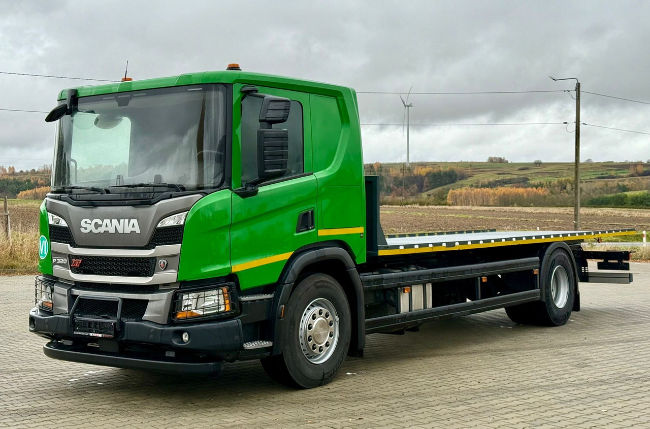 SCANIA P320 / PLATFORMA / NOWY / 5 TYŚ KM / SYPIALKA / 2023 ROK / CAŁA NA PODUSZKACH / 7.7 M DŁUGOŚCI / LAWETA / DO PRZEWOZU MASZYN ROLNICZYCH ITP - Camión caja abierta: foto 2 SCANIA P320 / PLATFORMA / NOWY / 5 TYŚ KM / SYPIALKA / 2023 ROK / CAŁA NA PODUSZKACH / 7.7 M DŁUGOŚCI / LAWETA / DO PRZEWOZU MASZYN ROLNICZYCH ITP - Camión caja abierta: foto 2