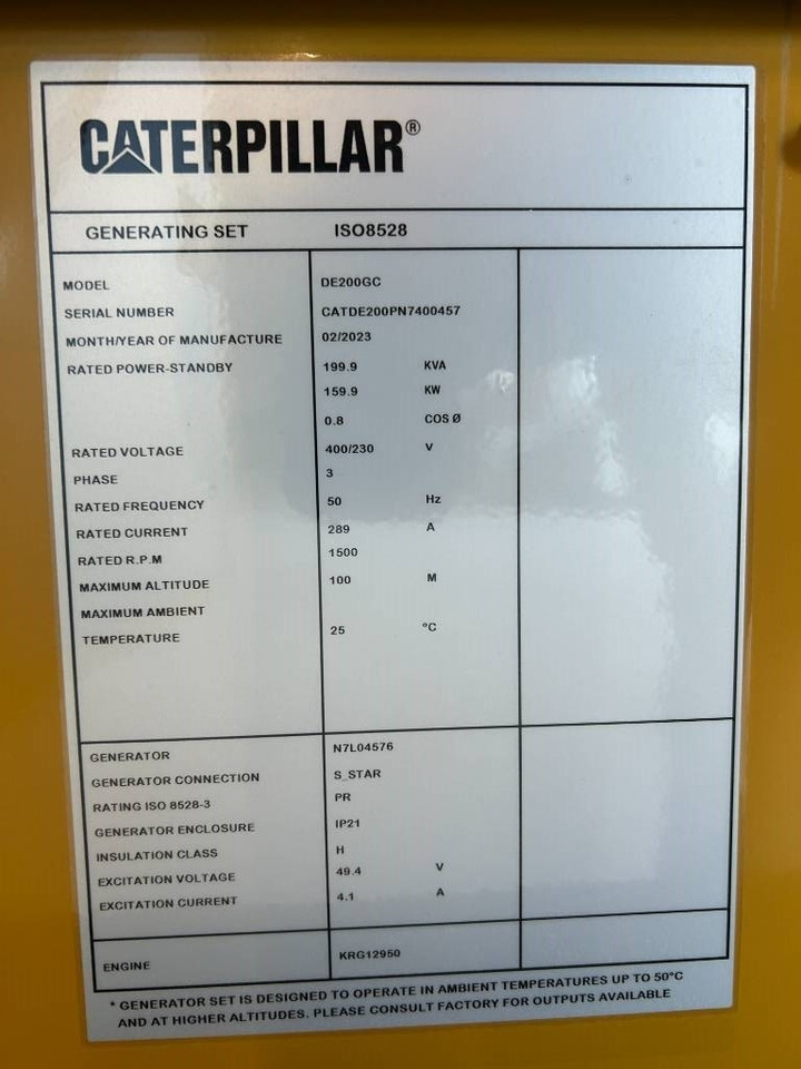 CAT DE200GC - 200 kVA Stand-by Generator - DPX-18211  - Generador industriale: foto 5 CAT DE200GC - 200 kVA Stand-by Generator - DPX-18211  - Generador industriale: foto 5