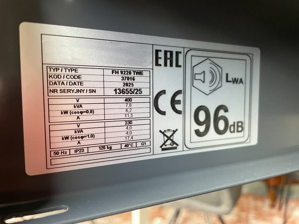 Honda FH9220TWE - 8.7 kVA generator - DPX-17965 - Generador industriale: foto 5 Honda FH9220TWE - 8.7 kVA generator - DPX-17965 - Generador industriale: foto 5