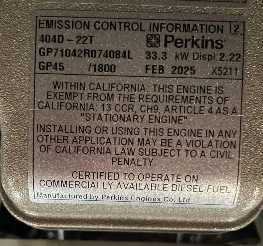 Perkins 404-22TG - 28 kVA Generator - DPX-19801.1 - Generador industriale: foto 4 Perkins 404-22TG - 28 kVA Generator - DPX-19801.1 - Generador industriale: foto 4