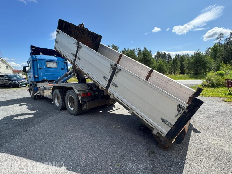 2001 Scania R 164GB 6X2NA 480 / krokbil med flak og uttak for kran - Camión multibasculante: foto 3 2001 Scania R 164GB 6X2NA 480 / krokbil med flak og uttak for kran - Camión multibasculante: foto 3