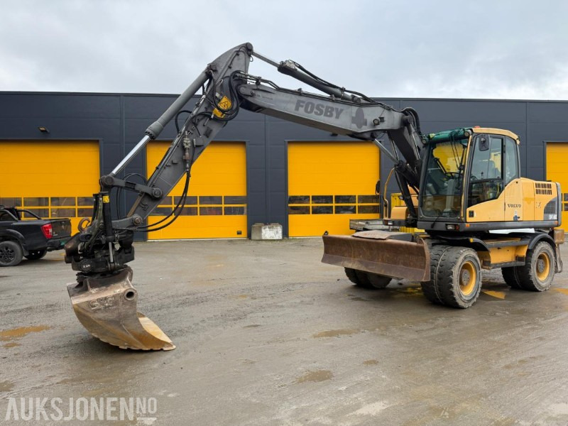 2010 Volvo EW160C HJULGRAVER STEELWRIST X20 TILTROTATOR SERVICEHISTORIKK. - Excavadora: foto 1 2010 Volvo EW160C HJULGRAVER STEELWRIST X20 TILTROTATOR SERVICEHISTORIKK. - Excavadora: foto 1