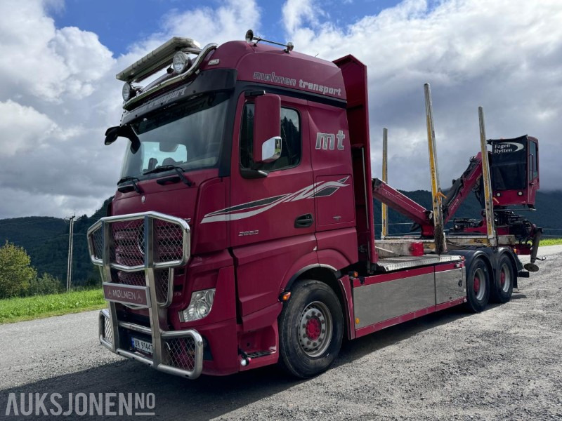 2014 Mercedes-Benz Actros 2663 - 6x4 - Tømmerbil med Palfinger Epsilon Tømmerkran med hytte - Navreduksjon - Camión forestal, Camión grúa: foto 1 2014 Mercedes-Benz Actros 2663 - 6x4 - Tømmerbil med Palfinger Epsilon Tømmerkran med hytte - Navreduksjon - Camión forestal, Camión grúa: foto 1