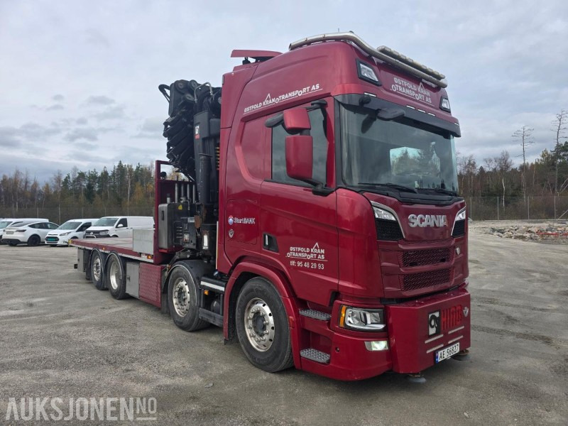 2019 Scania R-serie 580 kranbil / EURO 6 / Topp utstyrt / servicehistorikk / HIAB-kran 858, 80 Tm / Nylig EU - Camión grúa: foto 4 2019 Scania R-serie 580 kranbil / EURO 6 / Topp utstyrt / servicehistorikk / HIAB-kran 858, 80 Tm / Nylig EU - Camión grúa: foto 4