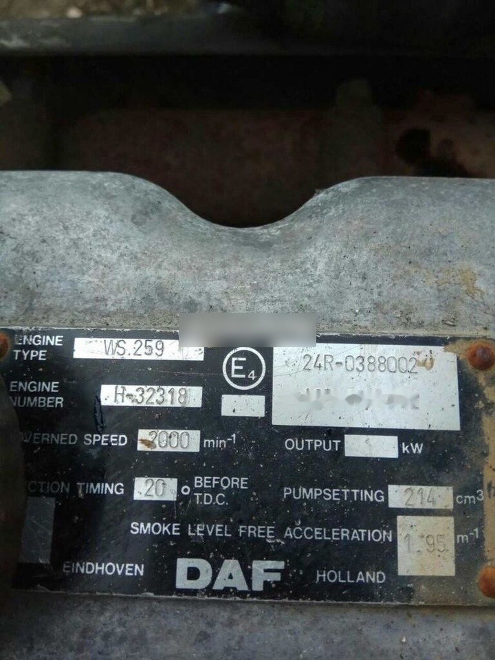 DAF ATI WS259 E2 DAF - Motor para Camión: foto 5 DAF ATI WS259 E2 DAF - Motor para Camión: foto 5