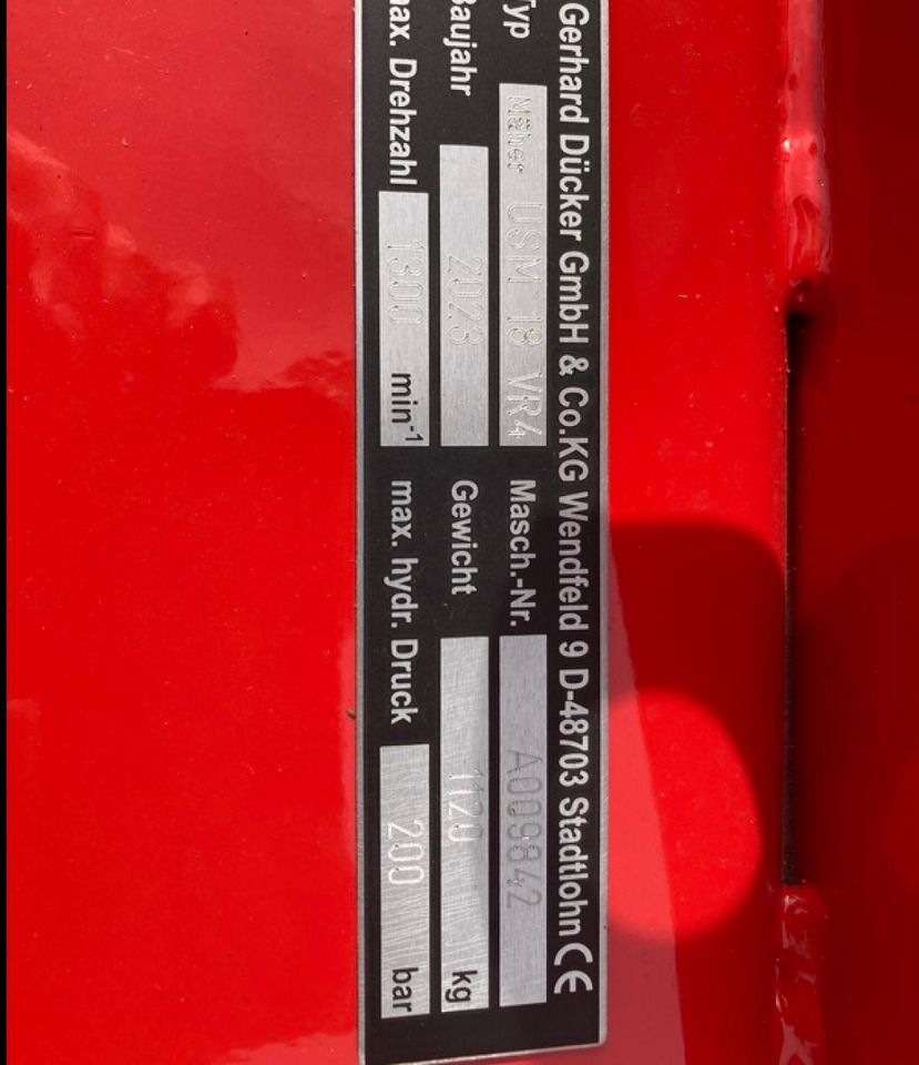 Dücker USM 18 - Desbrozadora de martillos: foto 4 Dücker USM 18 - Desbrozadora de martillos: foto 4