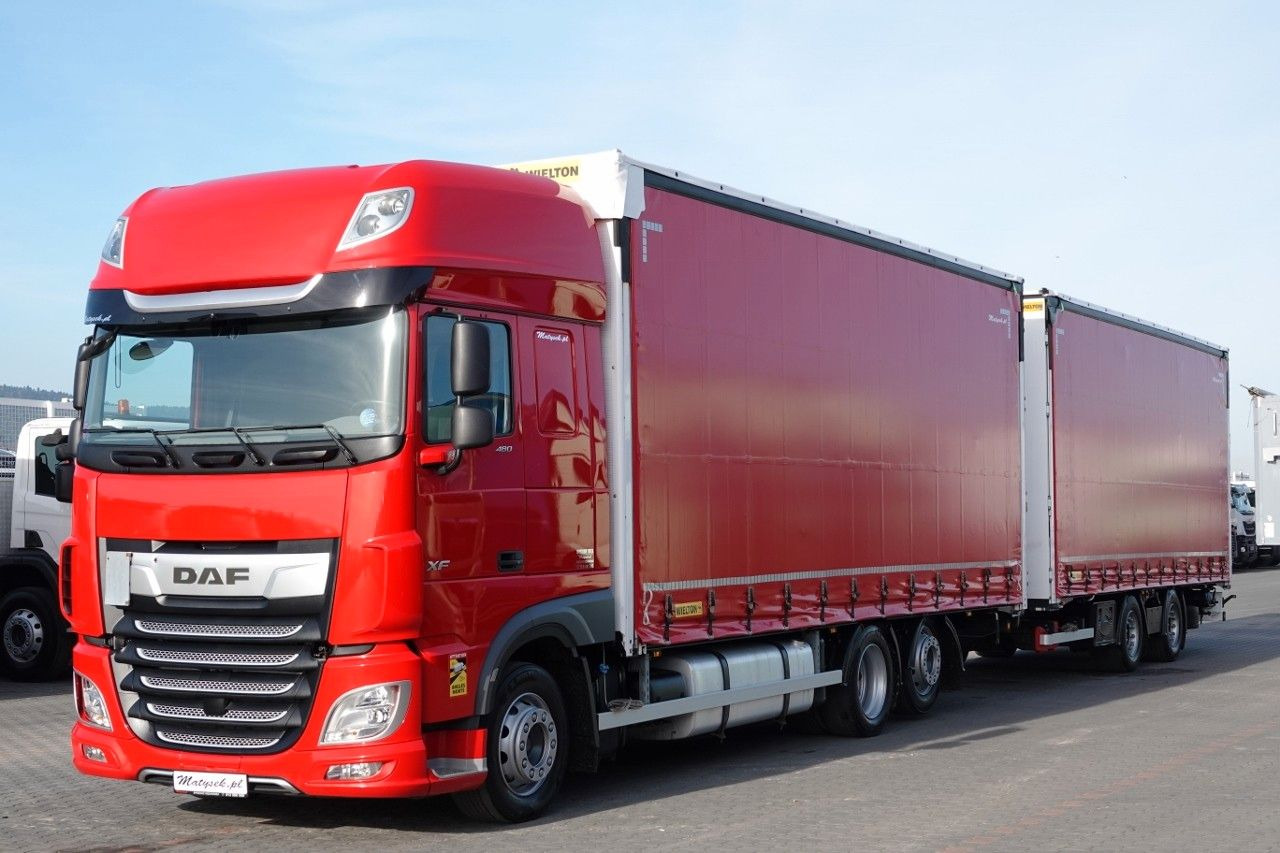 DAF XF 480 / ZESTAW TANDEM / 120 M3 / PRZEJAZDOWY / - Camión lona: foto 2 DAF XF 480 / ZESTAW TANDEM / 120 M3 / PRZEJAZDOWY / - Camión lona: foto 2