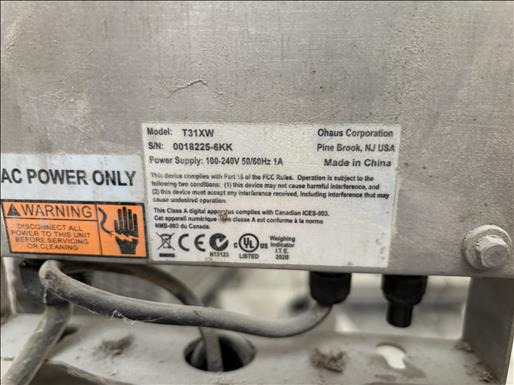 Ohaus T31XW Platform scale - Maquinaria de alimentación: foto 3 Ohaus T31XW Platform scale - Maquinaria de alimentación: foto 3