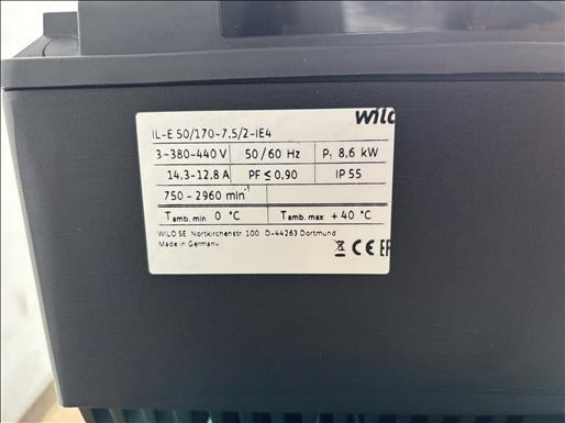 Wilo ILE50-170 Centrifugal pump - Maquinaria de alimentación: foto 5 Wilo ILE50-170 Centrifugal pump - Maquinaria de alimentación: foto 5