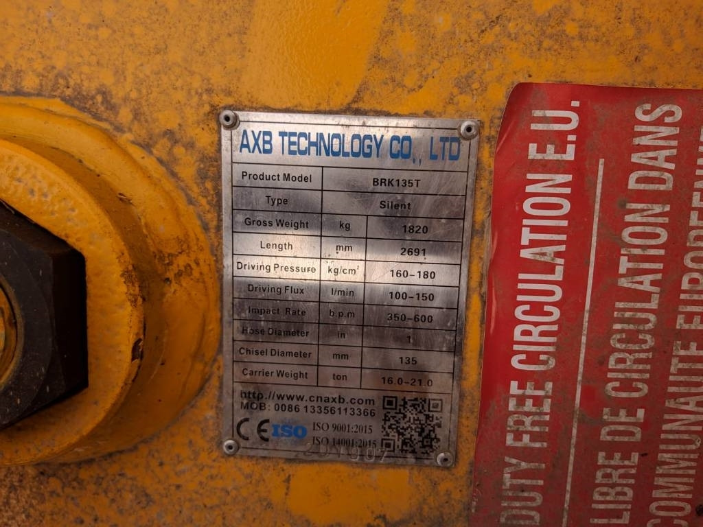 AXB BKR - Martillo hidráulico para Maquinaria de construcción: foto 5 AXB BKR - Martillo hidráulico para Maquinaria de construcción: foto 5