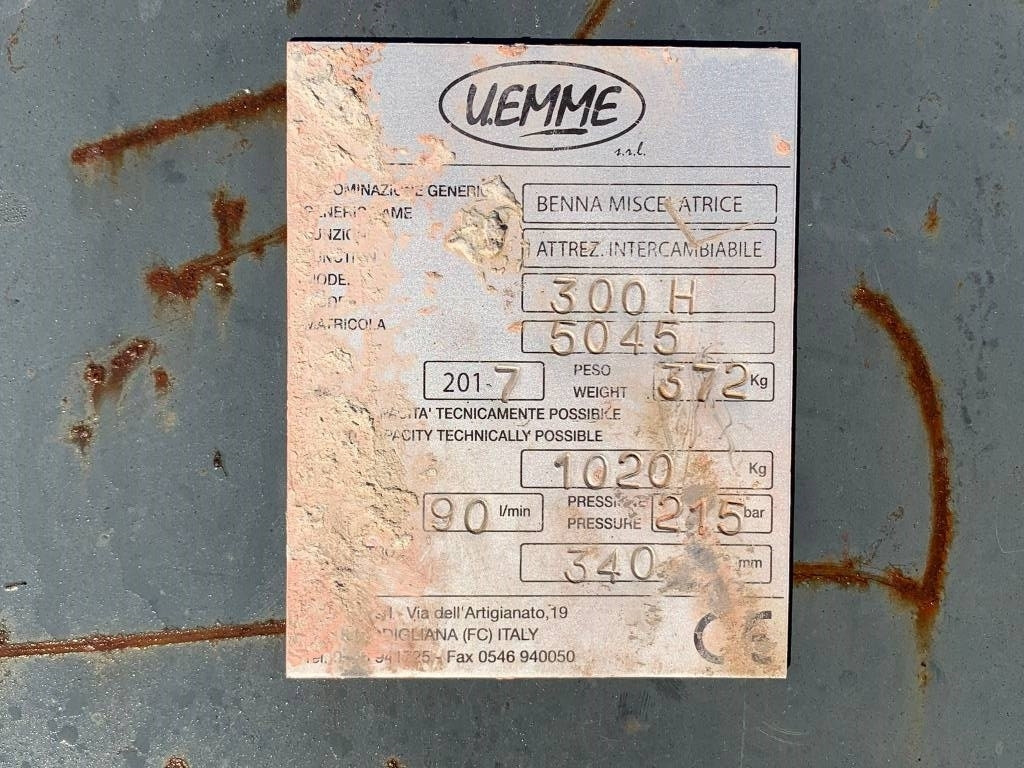 U.EMME 300H - Pinza de manipulación para Maquinaria de construcción: foto 3 U.EMME 300H - Pinza de manipulación para Maquinaria de construcción: foto 3