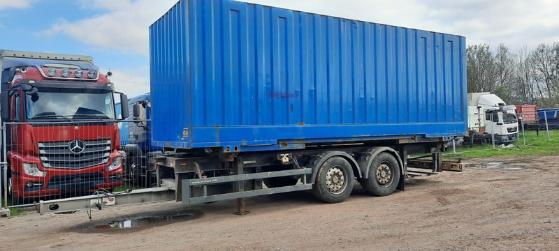 Schmitz Cargobull Containeranhänger mit Container - Remolque portacontenedore/ Intercambiable: foto 1 Schmitz Cargobull Containeranhänger mit Container - Remolque portacontenedore/ Intercambiable: foto 1