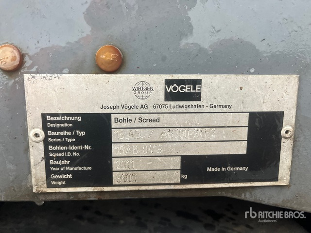 2011 Vogele Super 1800-2 Track Asphalt Paver - Pavimentadora de asfalto: foto 4 2011 Vogele Super 1800-2 Track Asphalt Paver - Pavimentadora de asfalto: foto 4