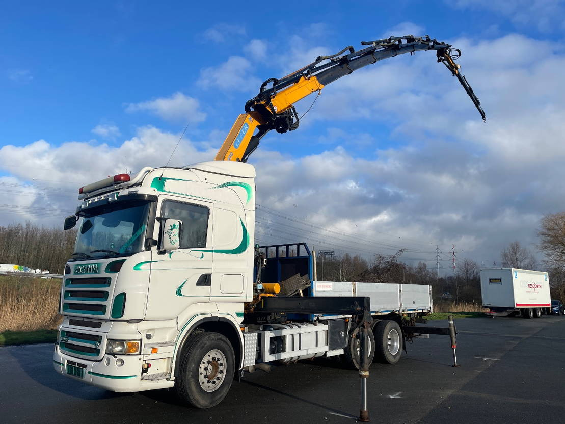 Scania R580 V8 Effer 370 crane with jib and winch - Camión grúa: foto 1 Scania R580 V8 Effer 370 crane with jib and winch - Camión grúa: foto 1