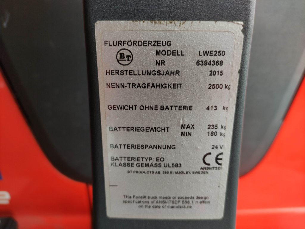 BT LWE250 - Transpaleta: foto 5 BT LWE250 - Transpaleta: foto 5