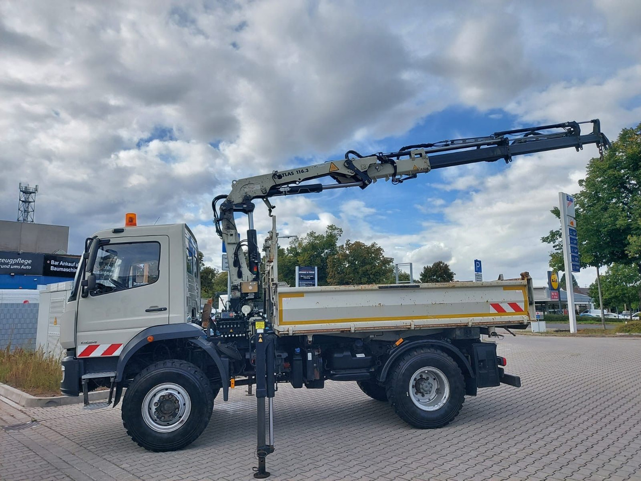 Mercedes-Benz Atego / 1324 MEILER 4X4 KRAN ATLAS 116.3 - Camión volquete, Camión grúa: foto 2 Mercedes-Benz Atego / 1324 MEILER 4X4 KRAN ATLAS 116.3 - Camión volquete, Camión grúa: foto 2