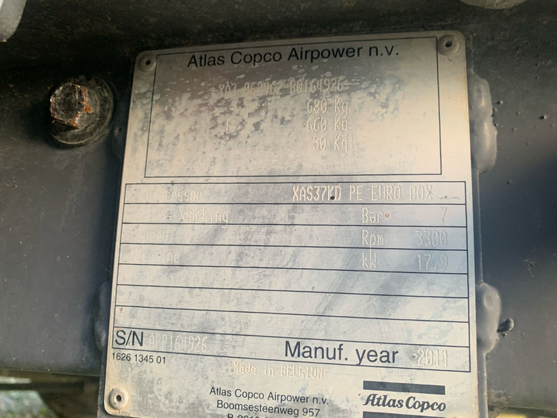 Atlas-Copco XAS 37 kd NVT - Compresor de aire: foto 5 Atlas-Copco XAS 37 kd NVT - Compresor de aire: foto 5