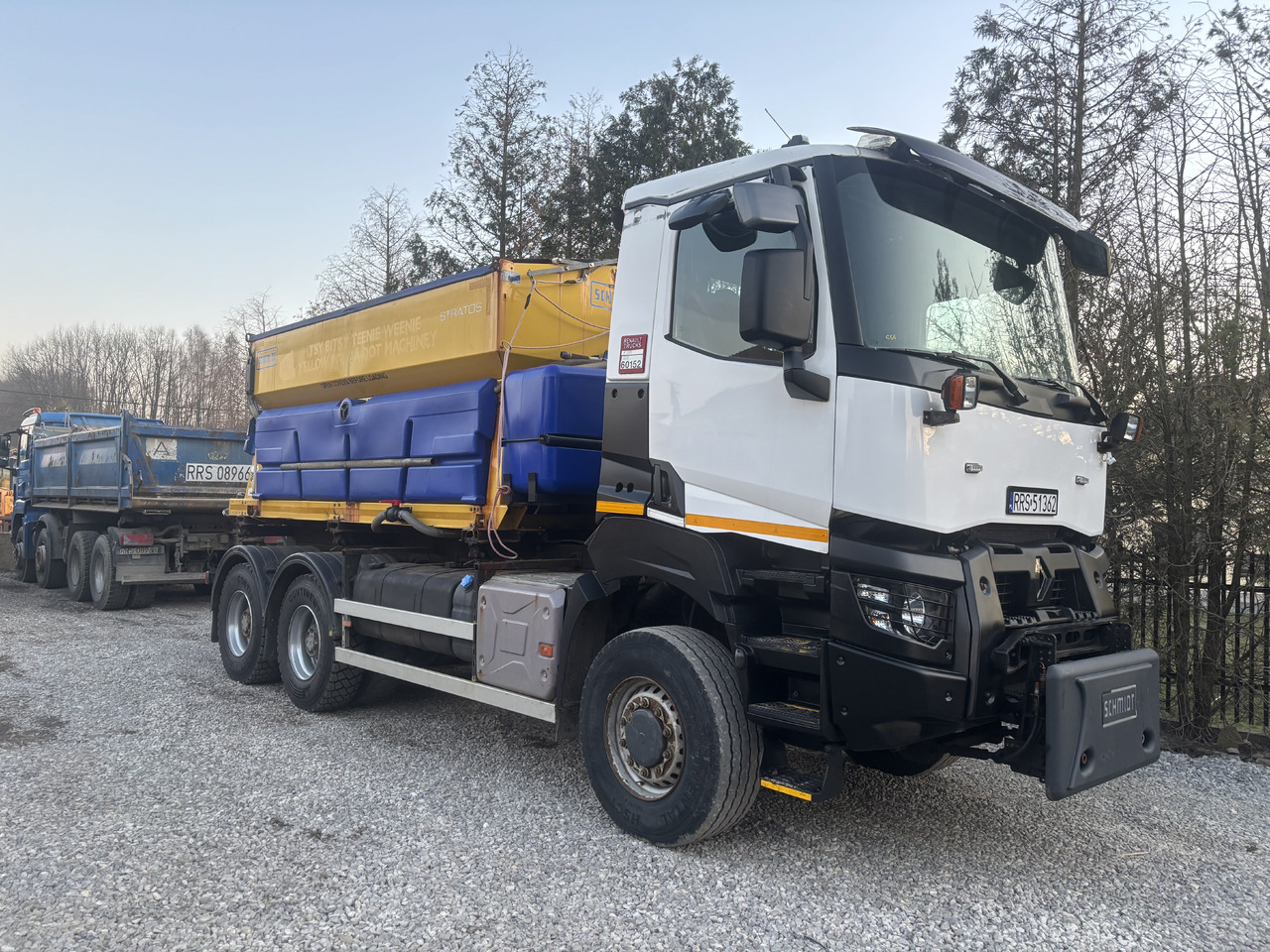 RENAULT K380 6x6 K380 6x6 SCHMIDT STRATOS III GRITTER/SPREADER PLOUGH - Máquina quitanieve: foto 1 RENAULT K380 6x6 K380 6x6 SCHMIDT STRATOS III GRITTER/SPREADER PLOUGH - Máquina quitanieve: foto 1