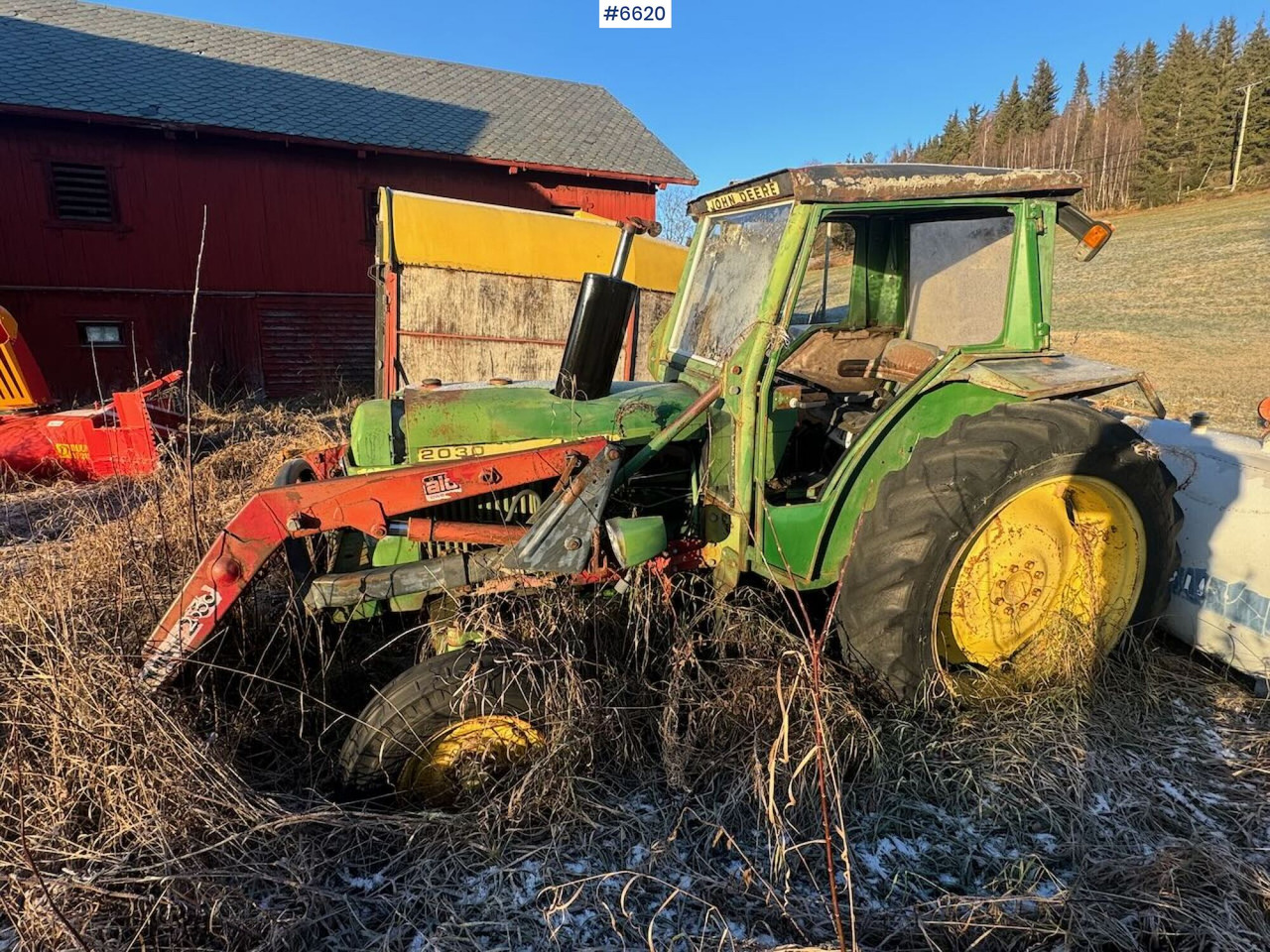 1977 John Deere 2030 w/ front loader. Repair object. - Tractor: foto 2 1977 John Deere 2030 w/ front loader. Repair object. - Tractor: foto 2