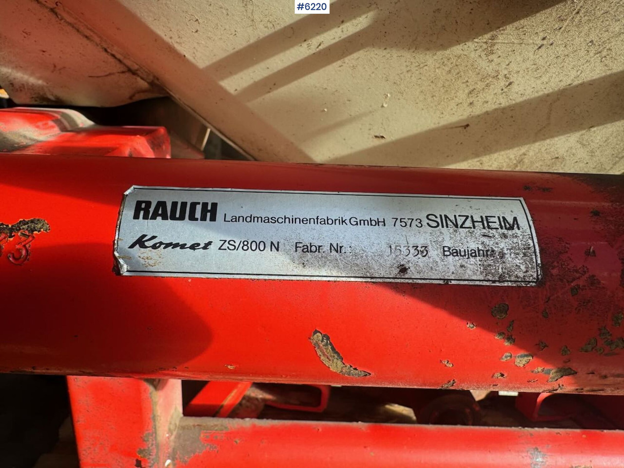 Esparcidor de fertilizantes Rauch Komet ZS800: foto 13 Esparcidor de fertilizantes Rauch Komet ZS800: foto 13